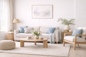Cozy, minimalist living room decor
